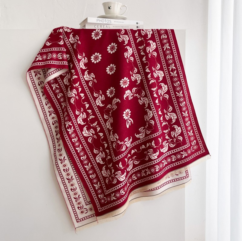 Thick Double-Shuttle Woven Long Scarf 3